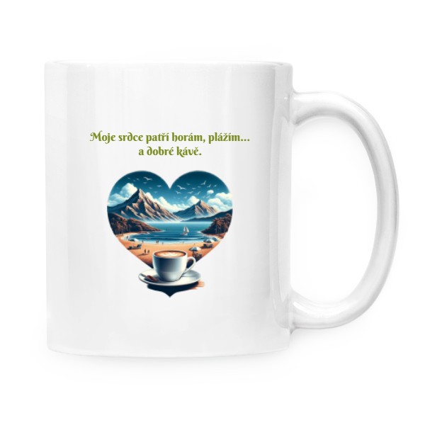 Hrnek malý bílý s potiskem Hrnek pro cestovatele