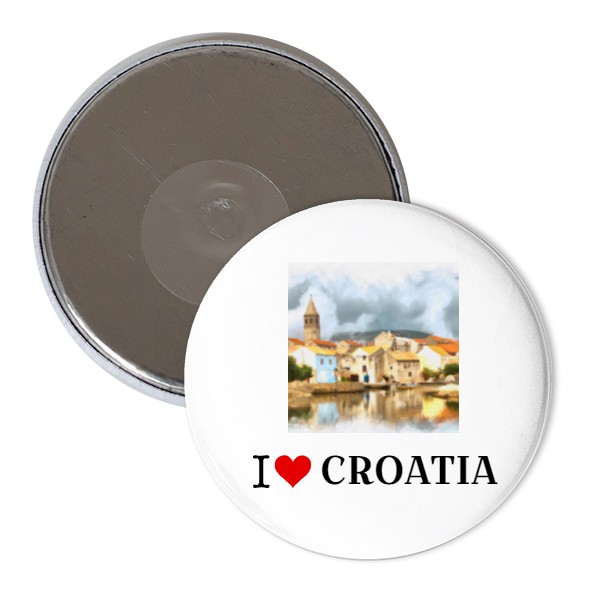 Magnet  s potiskem Magnetka miluji Chorvatsko