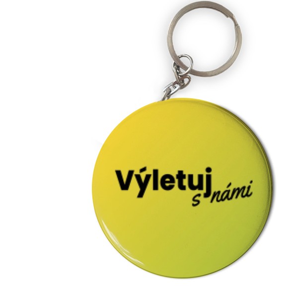 Přívěšek s otvírákem s potiskem Výletuj s námi